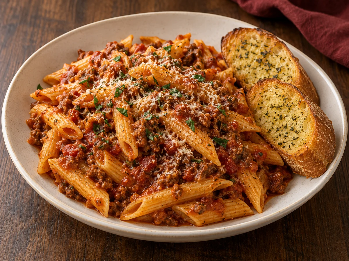 Penne Bolognese — Illustrative image