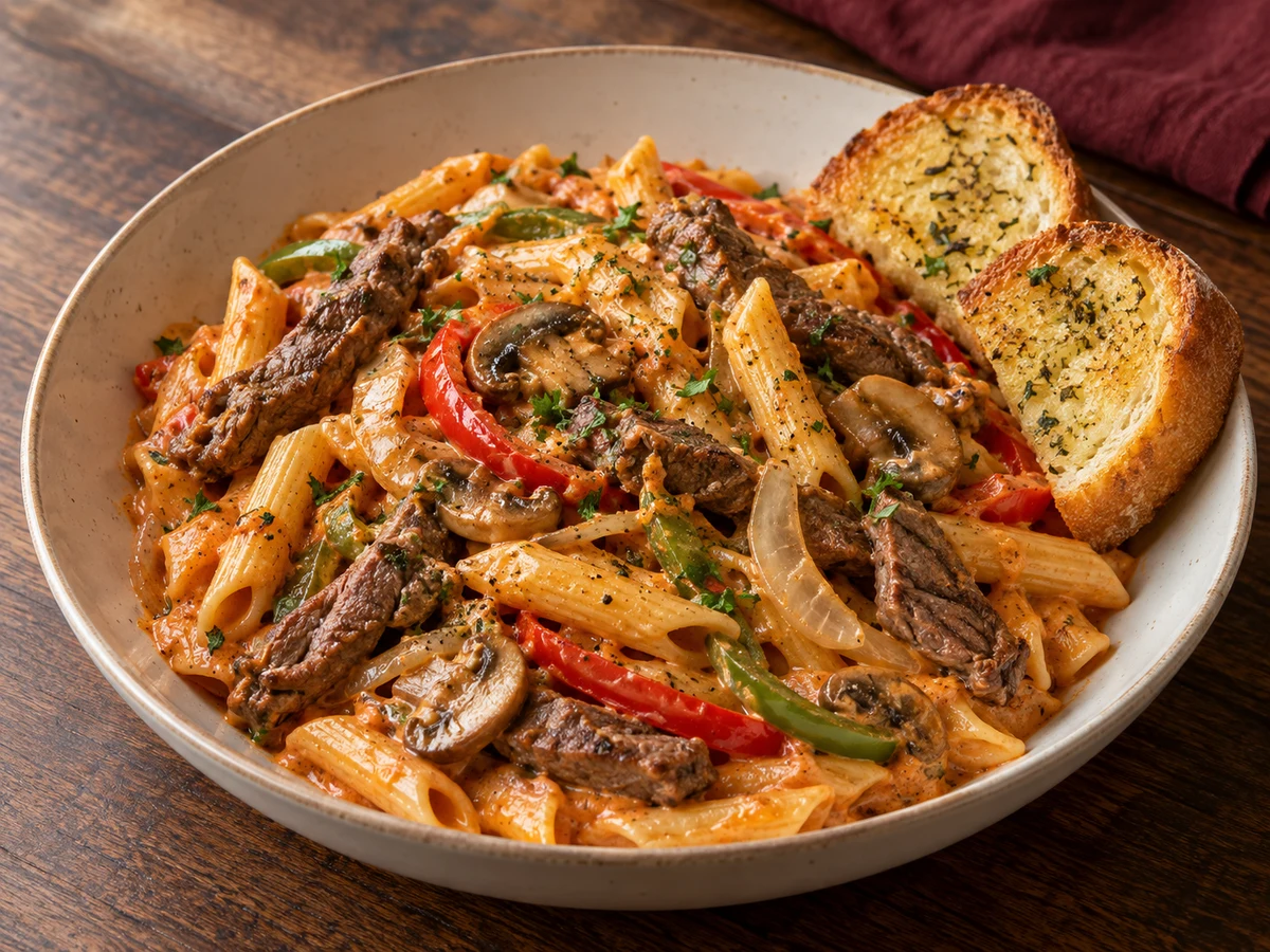 Beef fillet pasta — Illustrative image