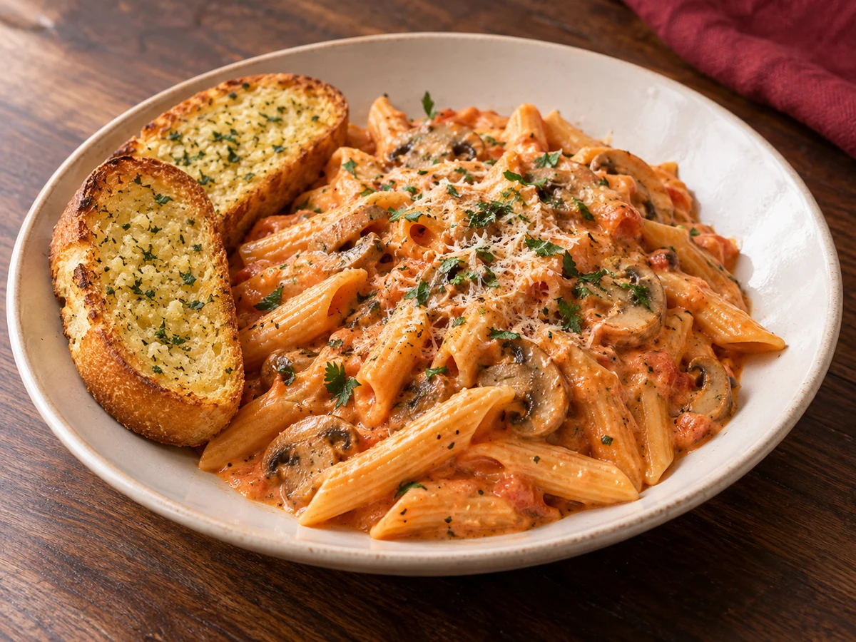 Penne rosé — Illustrative image · Pictured: Plain