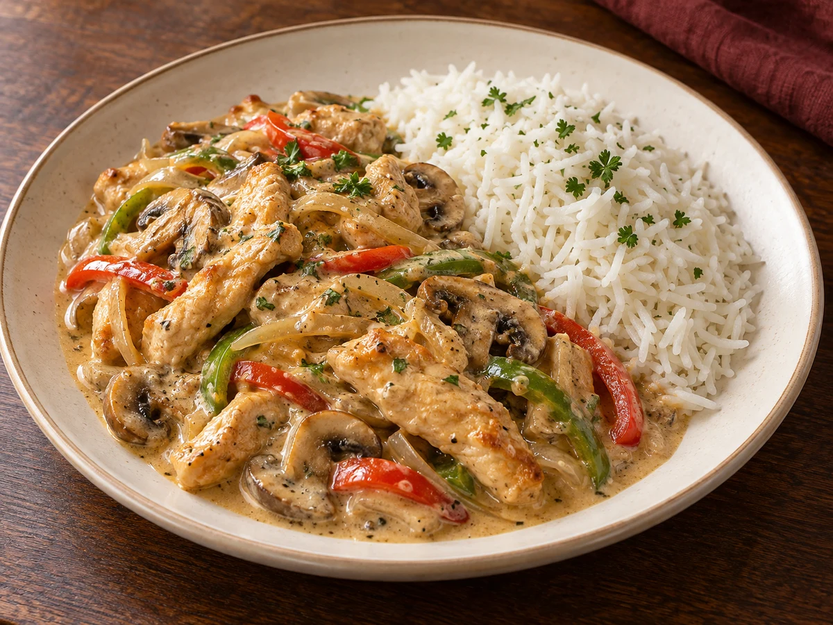 Stroganoff — Illustrative image · Pictured: Chicken