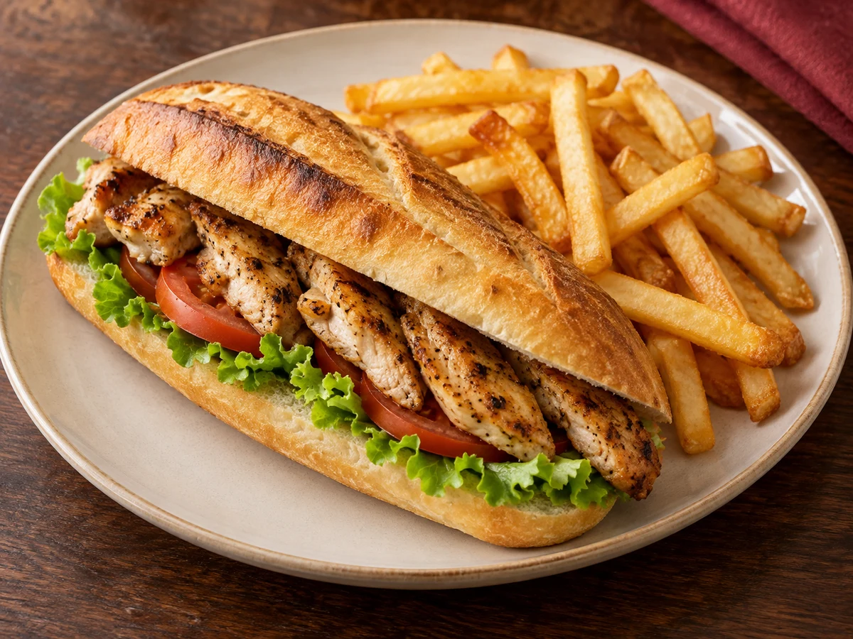 Chicken sandwich · classic or spicy — Illustrative image · Pictured: Classic