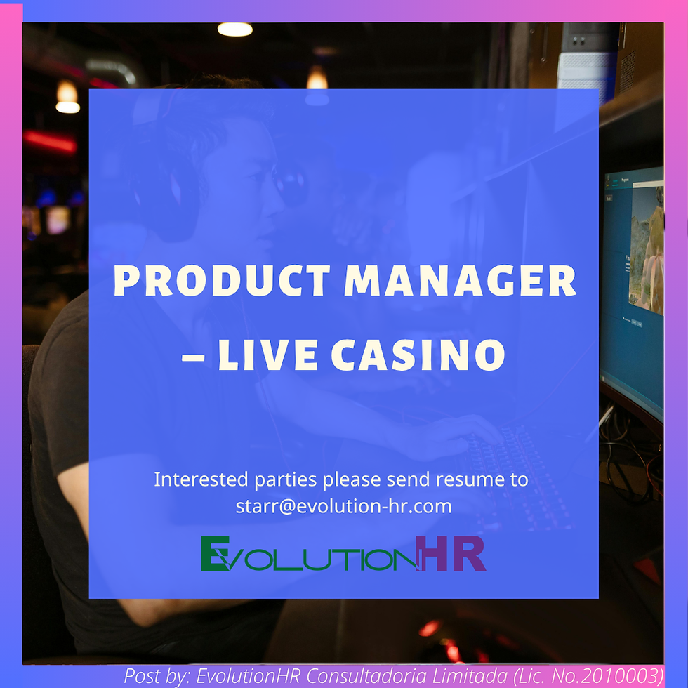 Product Manager – Live Casino