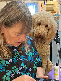 Cindy with a happy customer