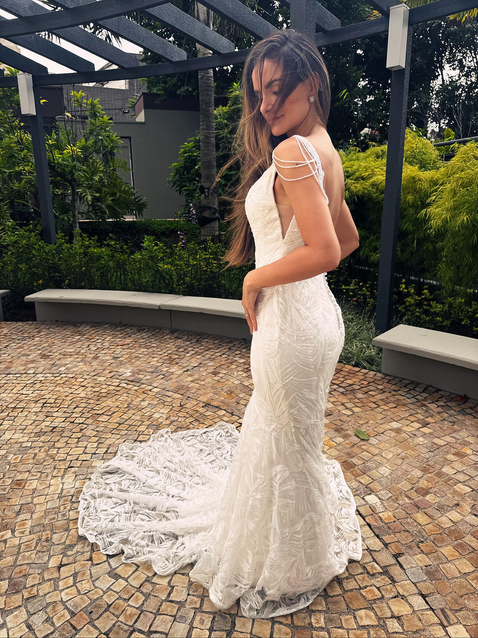 Miniatura: Vestido de noiva NOVO Rebecca Ingram sereia bordado