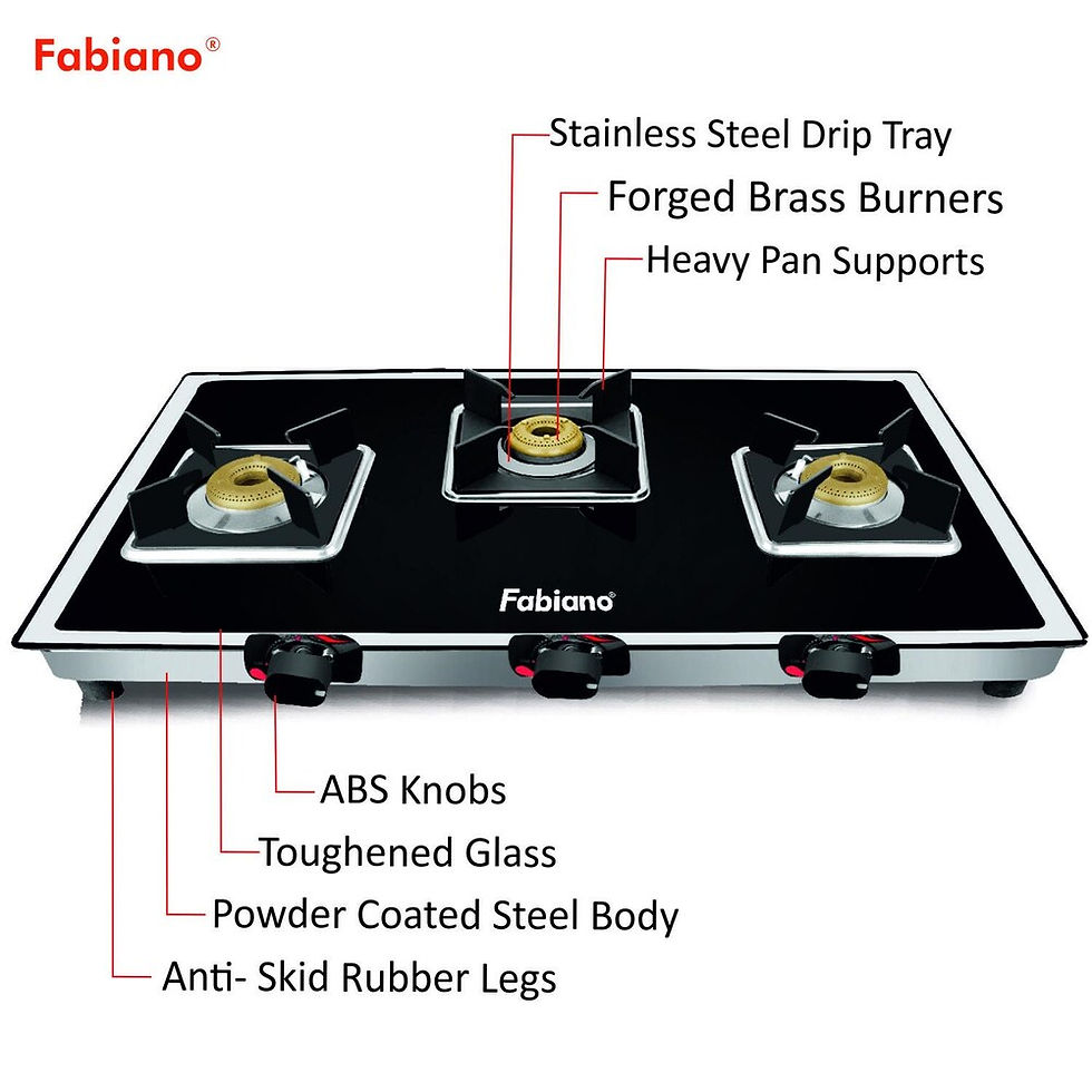 Thumbnail: Fabiano 3 Burner Ultra Slim Glass Gas stove | India's Slimmest Gas Stove