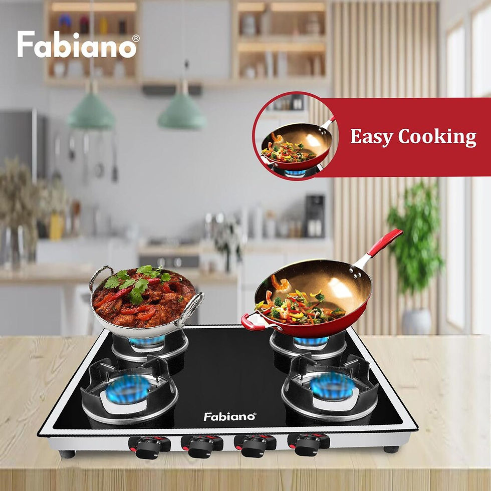 Thumbnail: Fabiano 4 Burner Ultra Slim Glass Gas stove | India's Slimmest Gas Stove