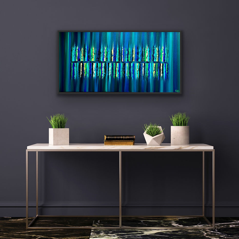 Thumbnail: Panoramic Abstract - Emerald Green & Gold