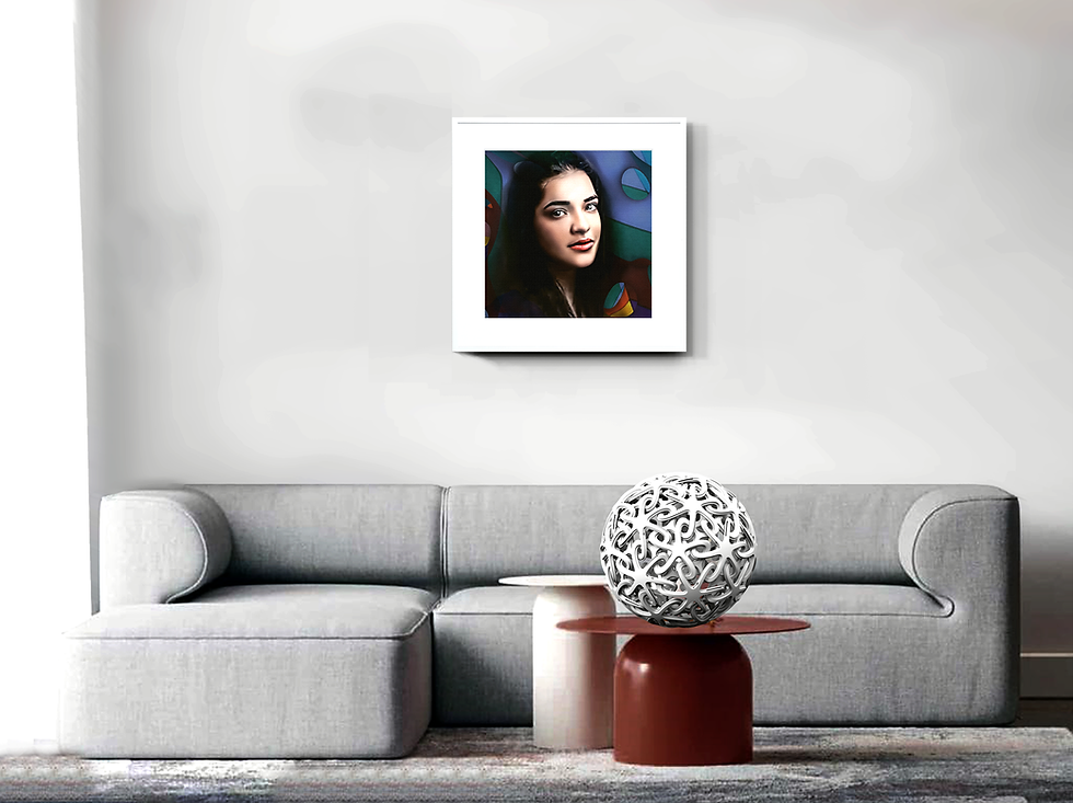 Handmade Limited Edition of 20 signed and numbered by hand oil on linen canvas, 50.8 by 50.8 cm. Shipped Unframed