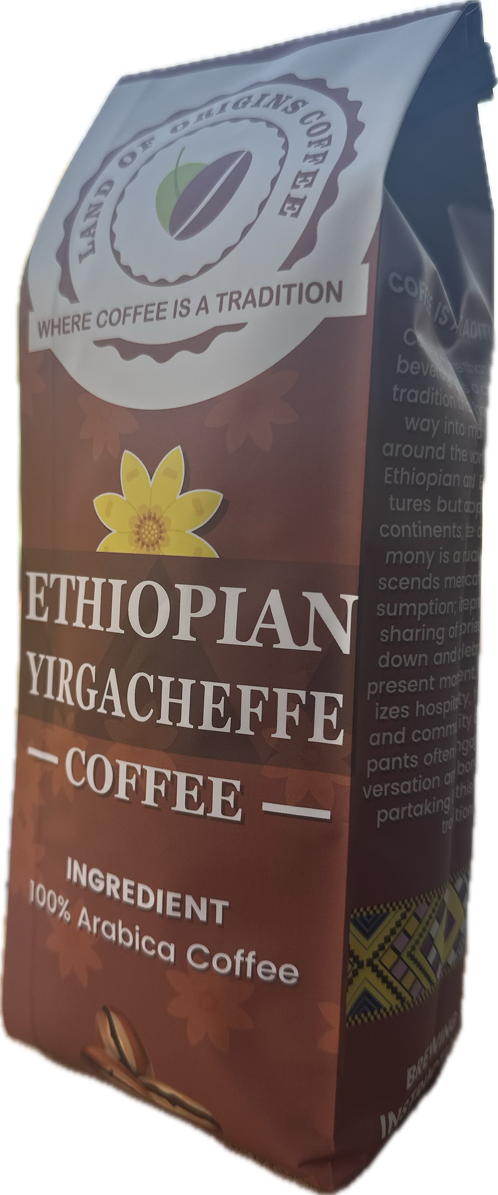 a bag of Yirgacheffe coffee