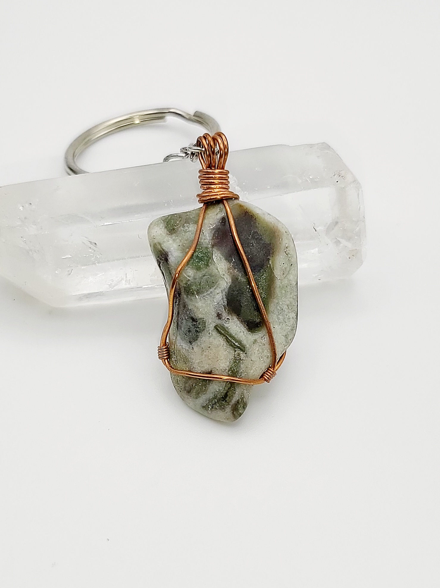 Tree Agate Keychain 