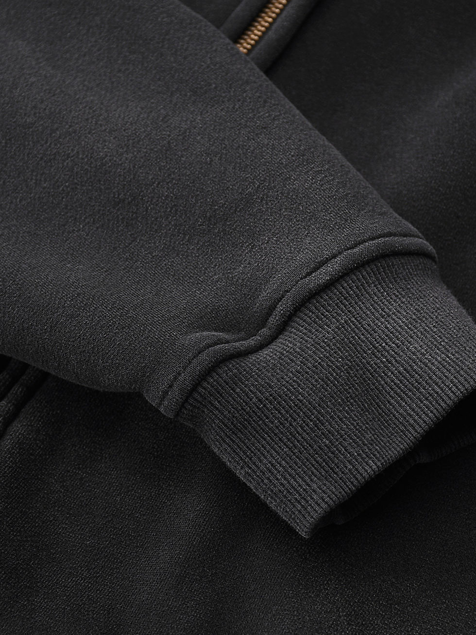 Thumbnail: Sunfade Two-way Zipper Boxy Fleece Hoodie