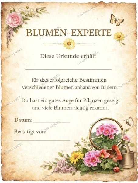Miniaturbild: Blumen - Teste dein Wissen