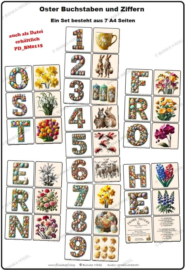 Oster Ziffern und Buchstaben