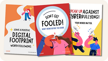 Cyber Awareness Classroom Posters (Collection of Six)