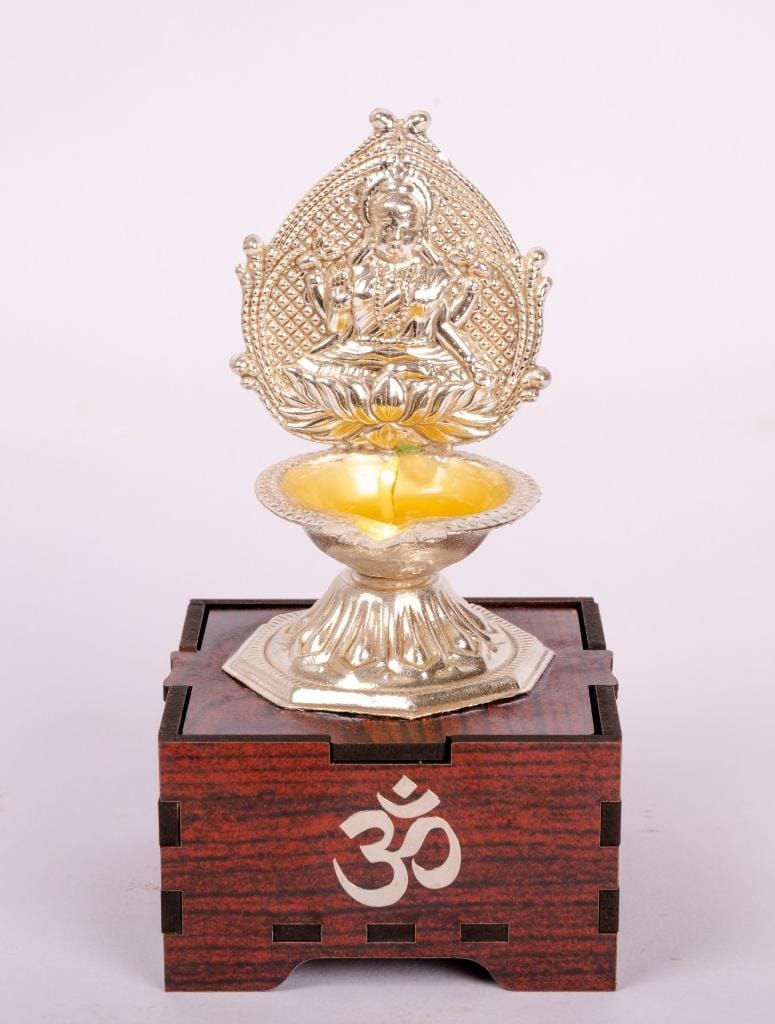 Silver Coated Diya Laxmiji.jpeg