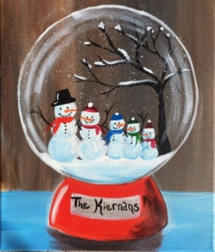 Snow Globe Family 10 X 10