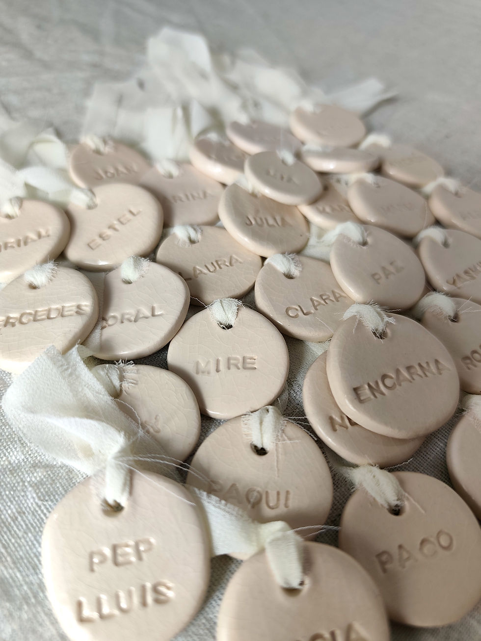 Miniatura: Mini marcasitios/marcacopas de Cerámica | Detalles de Boda Personalizados