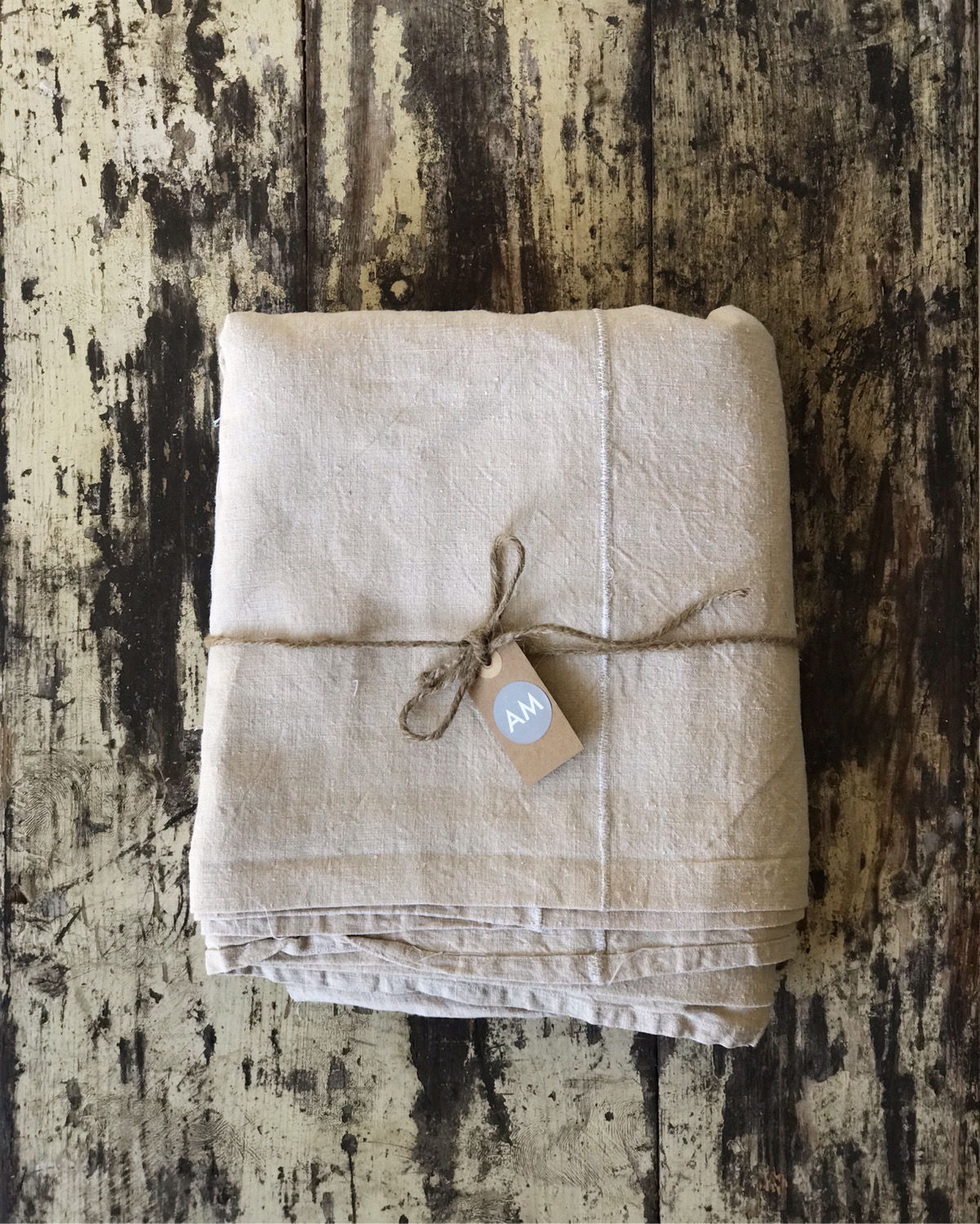 Lenzuolo antico in canapa 