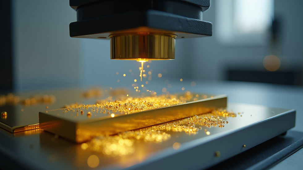 Eye-level view of a gold hallmarking center using XRF technology