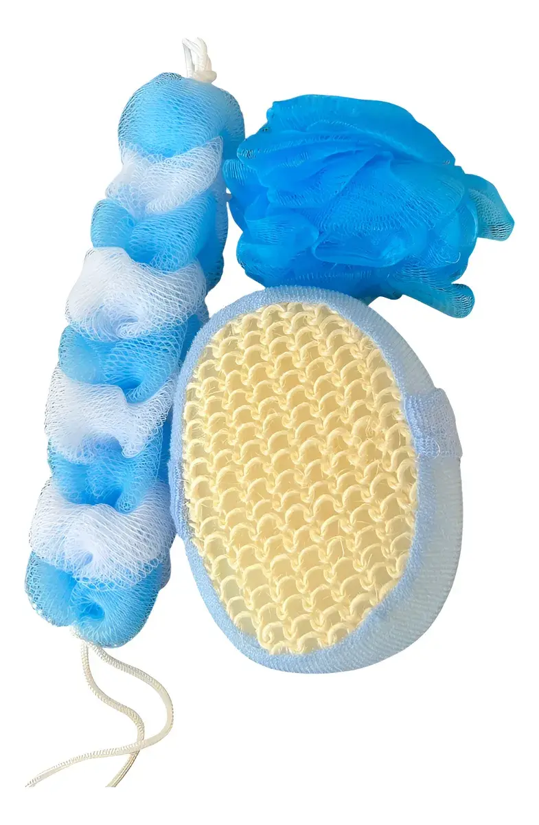 Miniatura: Set De Ducha X3 Spa Esponja Masajes Exfoliante Corporal Red