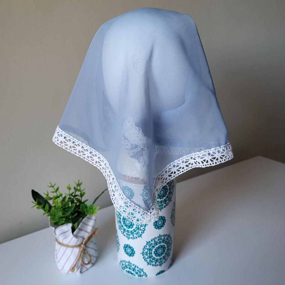 Thumbnail: Sheer Blue Kerchief/Triangle Veil