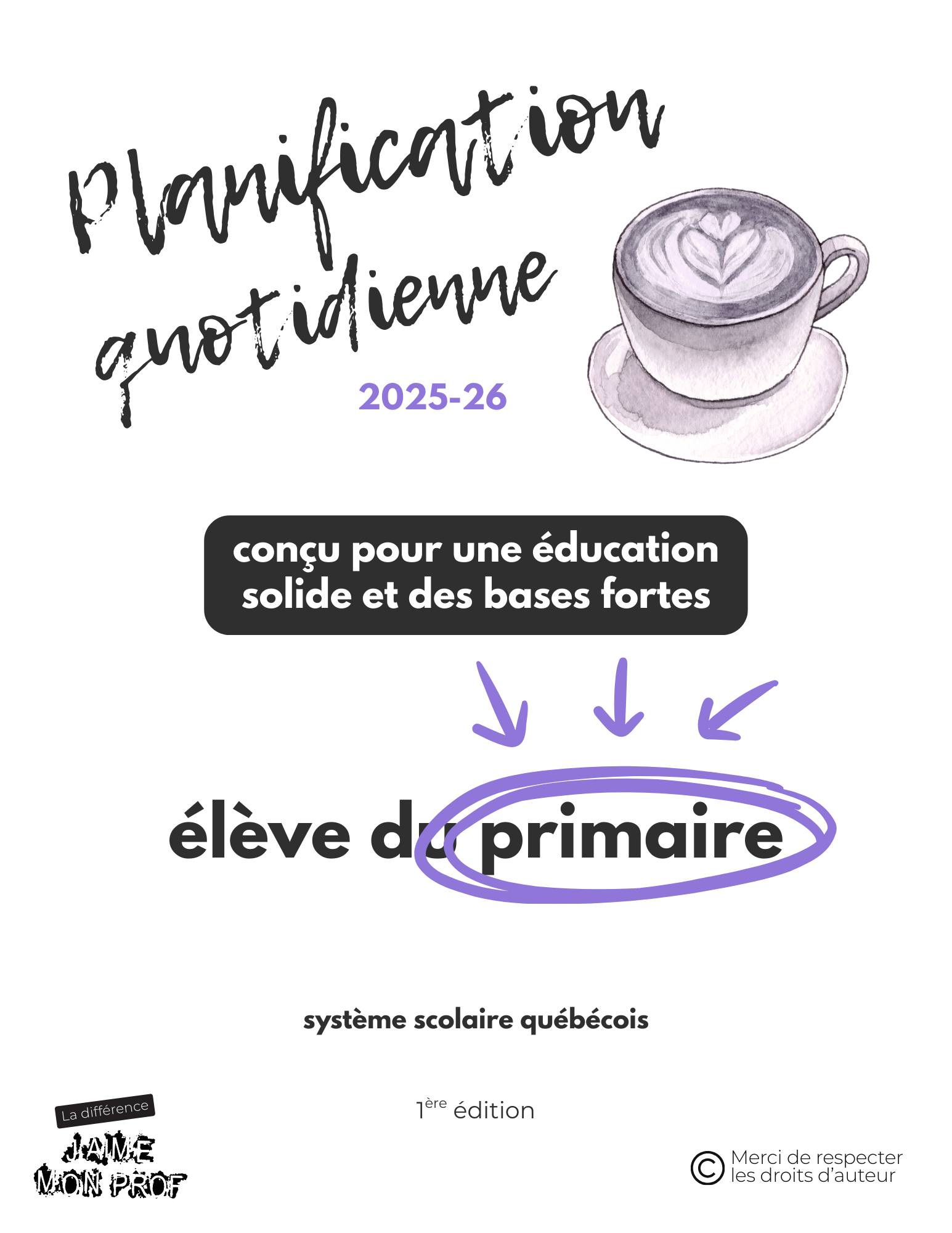 Planificateur Quotidien pour Élève du Primaire