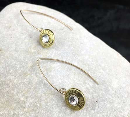 14 karat gold filled marquis drop bullet earrings for Mother's Day jewelry gift under $50