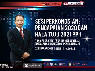 Siaran Langsung Perkongsian : Pencapaian 2020 dan Hala Tuju 2021 PPII