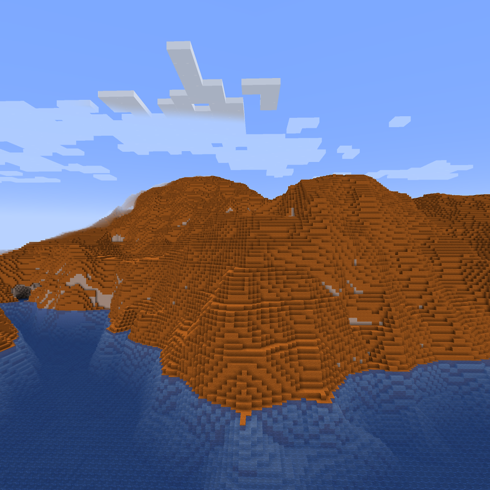 A example of the biomes erosion settings with high values
