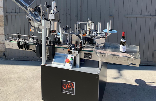 Etiqueteuse adhésive automatique vin bière agroalimentaire industrie