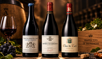 Bouteilles de vin de domaines réputés, pour l'étiquetage viticole