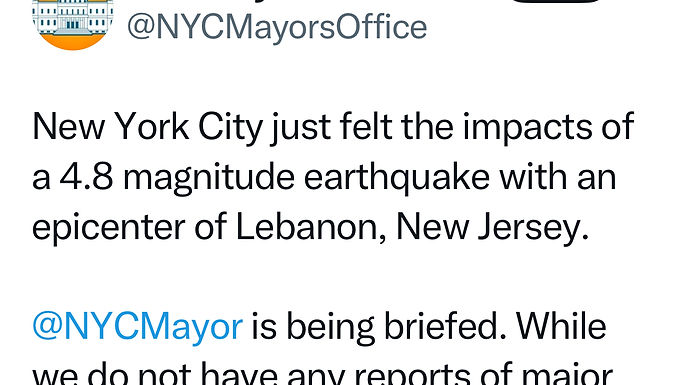 4.8 Magnitude Earthquake at 10:53 am 4/5/2024