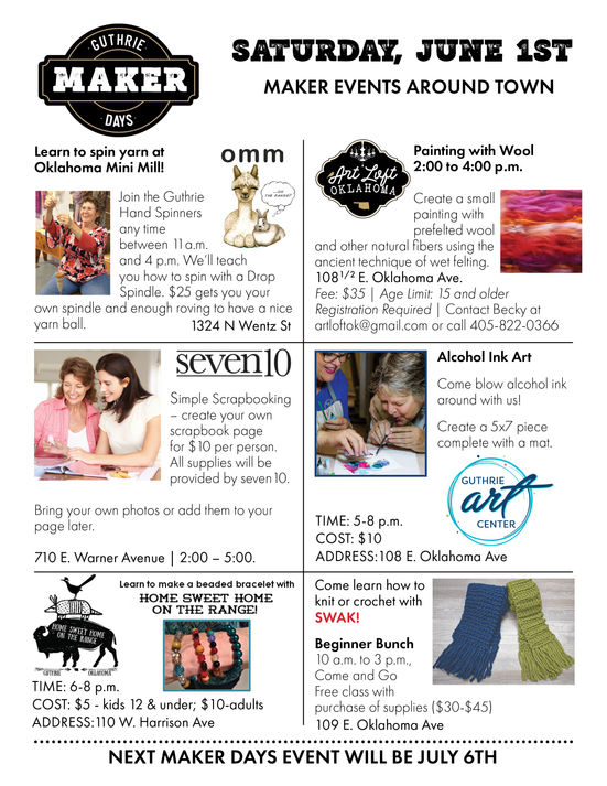 Guthrie Filled With Maker Events This Saturday