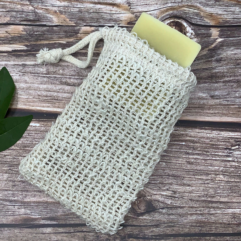 soap saver sisal bag with soap in it