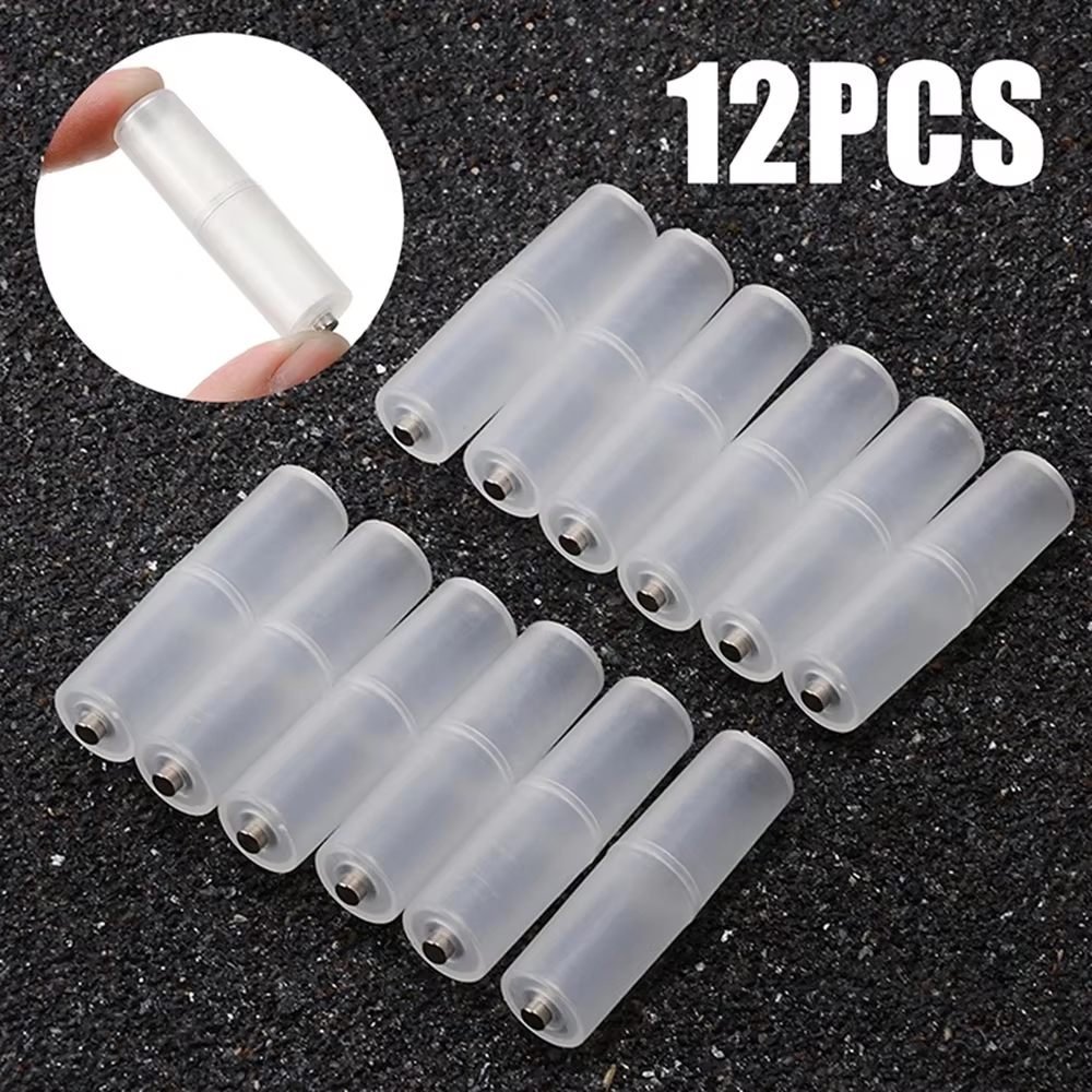 12Pcs Battery Convertor Adapter Size AAA to AA Cell Battery Converter Adaptor Ho