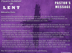 Pastor's Message - 206 Fourth Sunday of Lent_001