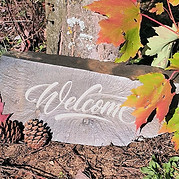 Welcome Slate Rock Engraving