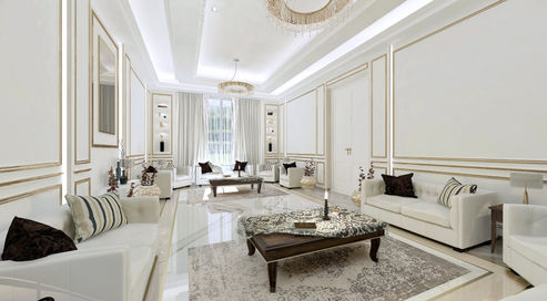 luxury, villa, arab, qatar, doha, expensive, royal, interior design, doha, gulf, rich, white sofa, chandelier