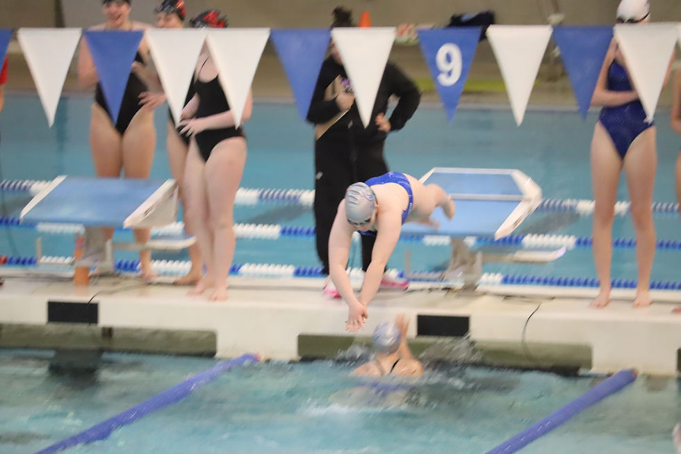 Poudre girl swim diving into water