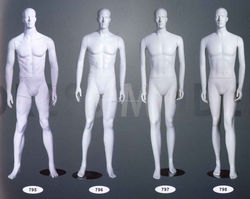 Male Mannequins With Sculptured Hair