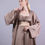 Thumbnail: 3 piece satin robe, top and pants