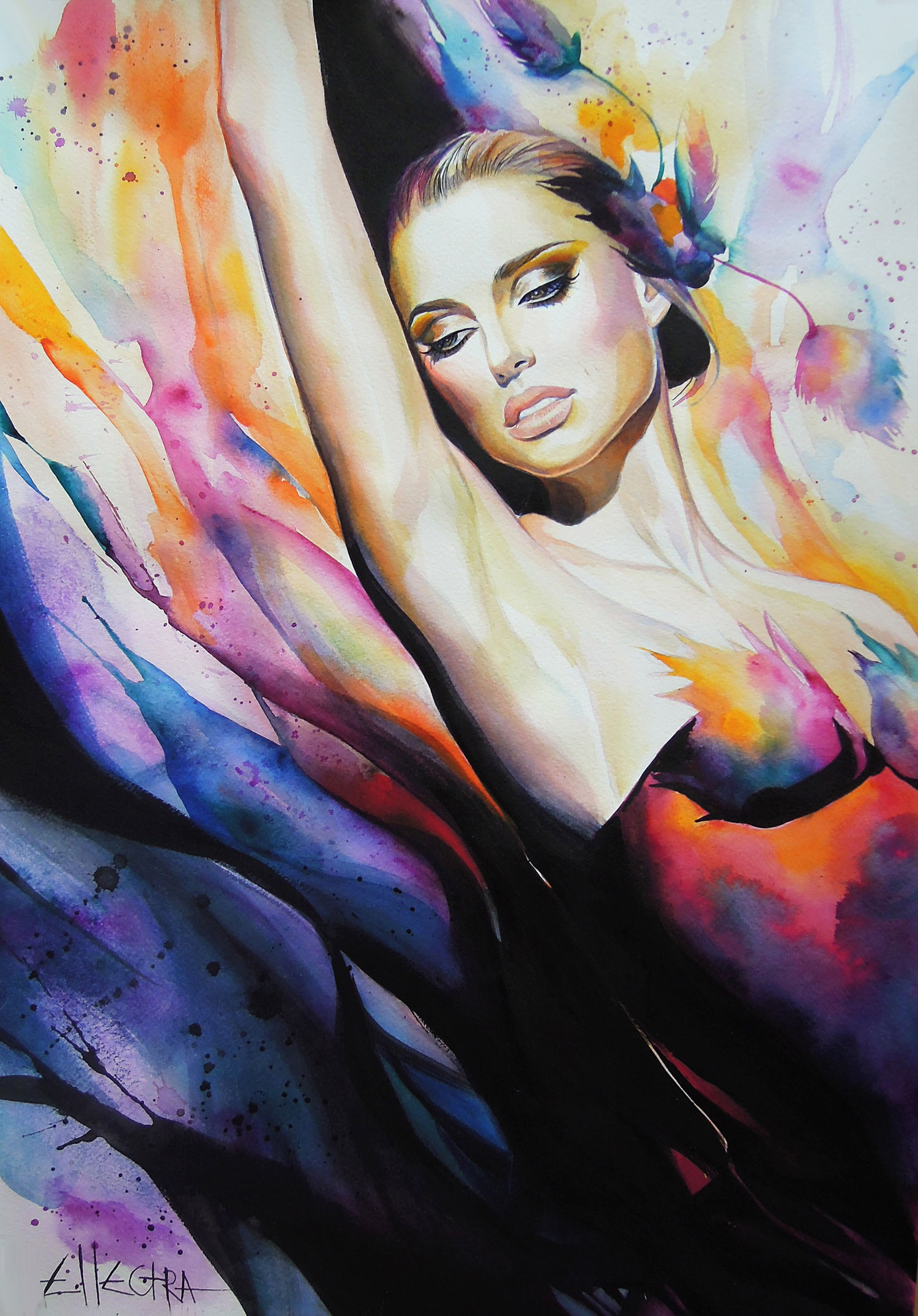 LIMITED EDITION PRINT BY ELLECTRA - BALLERINA I