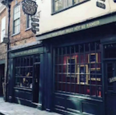 Shopfront with sign 'The Shop That Must Not Be Named' in York