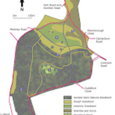 Map detailing Hartlebury Wood Local Nature Reserve, including roads and features.