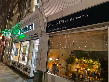 Soup's On and the cake lady Exterior