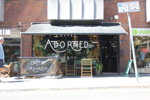 Coffee at Adorned Exterior