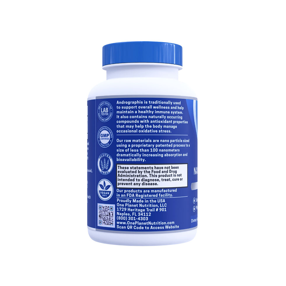 Thumbnail: Nano Andrographis Capsules 250 mg 120 ct