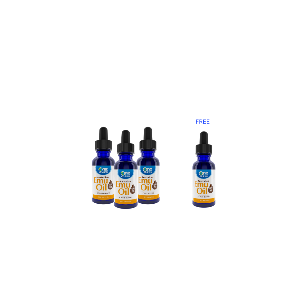 Australian Emu Oil - 4 oz -  Buy 3 Get 1 Free