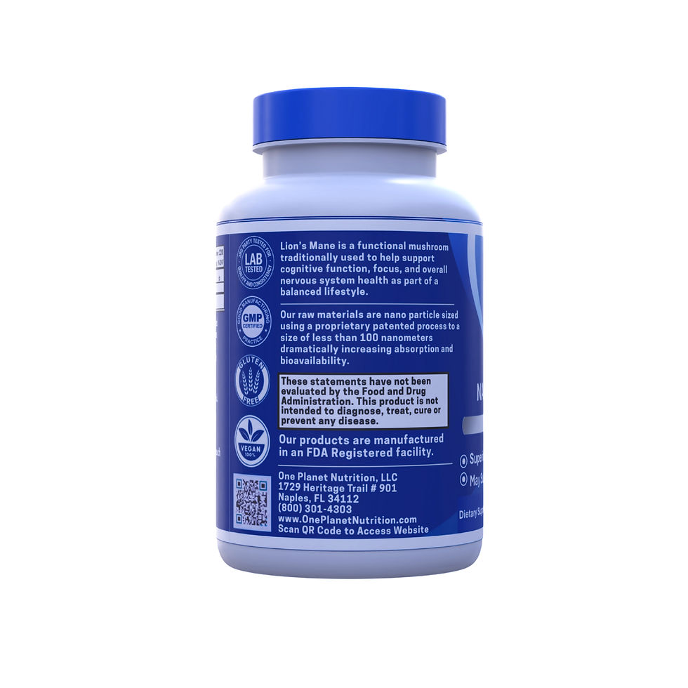 Thumbnail: Nano Lion's Mane - 500 mg 120 ct - Buy 3 Get 1 Free