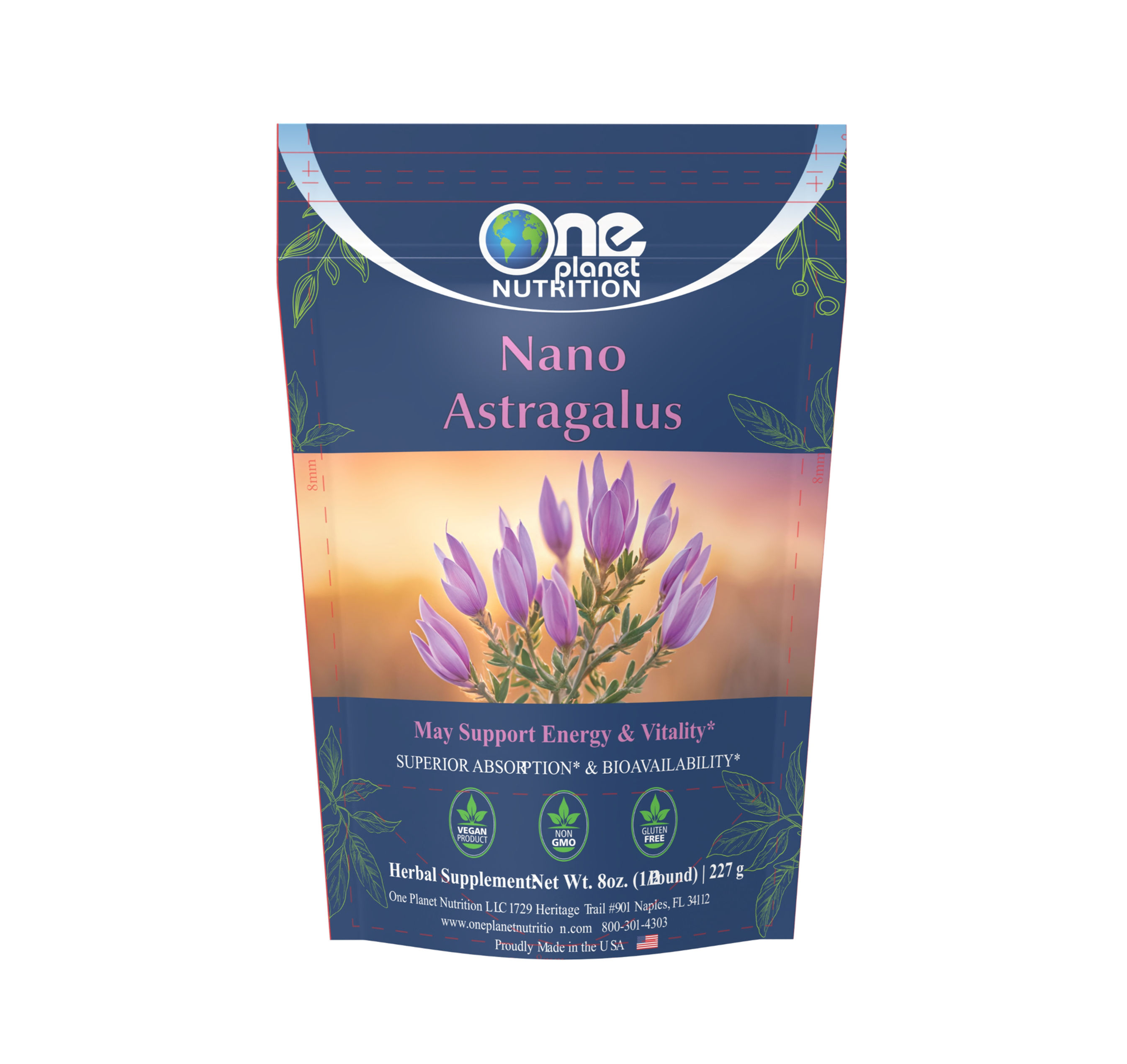 Nano Astragalus Powder - 8 oz